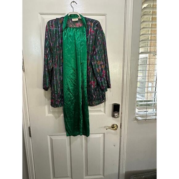 Vintage Victoria's Secret Green gold label Shirt & Bottom 2pec Set Size L - Picture 7 of 7